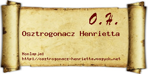 Osztrogonacz Henrietta névjegykártya